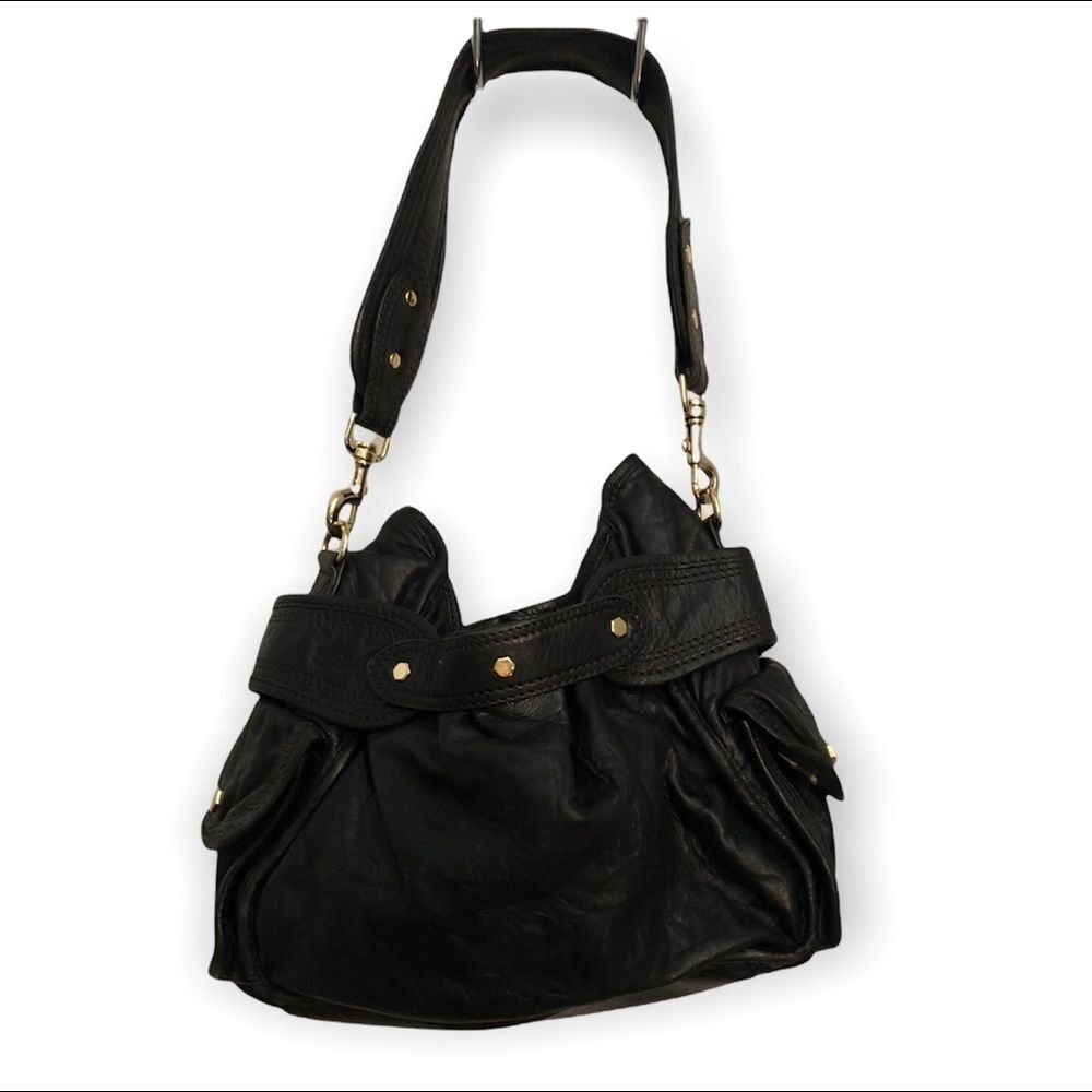 Genuine Leather black Gianni Bini shoulder purse